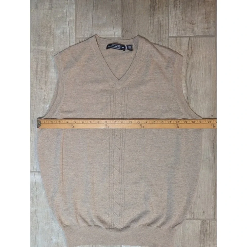 Carnoustie Men's V-Neck Sweater Vest Sleeveless‎ Golf Knitwear Beige M/M